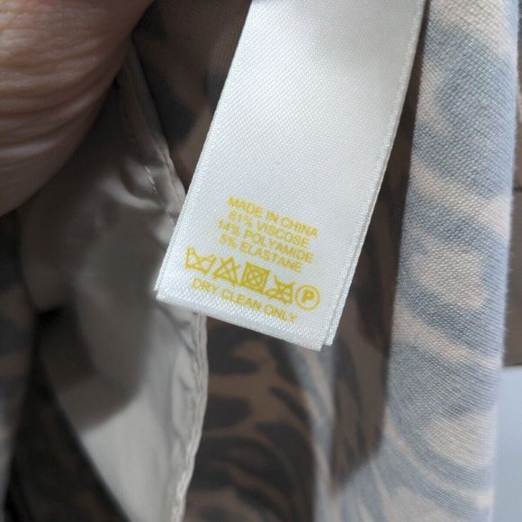 Kate Spade Womens Autumn Leopard Mini Dress Size 0 Brown Ponte Knit Fit Flare - Picture 6 of 13